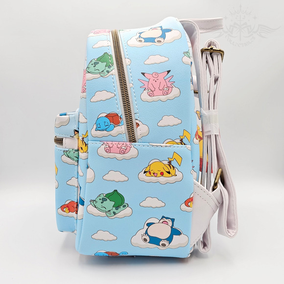 Loungefly Pokemon Snorlax Pikachu Squirtle Sleeping Characters Mini Backpack Bag - Picture 4 of 12